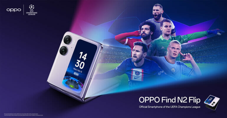 OPPO Find N2 Flip เตรียมเปิดตัวเป็นสมาร์ตโฟนสนับสนุน UEFA Champions League อย่างเป็นทางการวันที่ 15 กุมภาพันธ์ นี้ 11